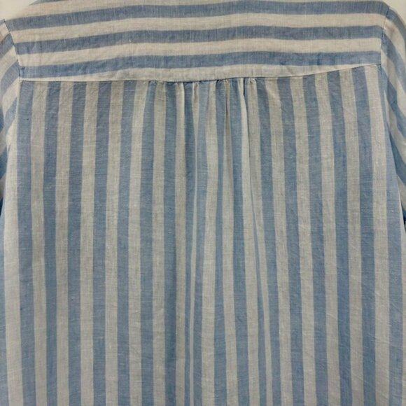 Lord  Taylor Linen Striped Vertical BlouseButton Up Size Small - Picture 6 of 8